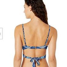 Load image into Gallery viewer, La Blanca Women's Wrap Underwire Push Up Bikini Swimsuit Top, Blue/Oasis, size 12
