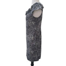 Load image into Gallery viewer, MSK Animal Print Ruffled Neck Mini Dress, size 6
