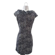 Load image into Gallery viewer, MSK Animal Print Ruffled Neck Mini Dress, size 6
