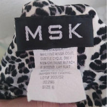 Load image into Gallery viewer, MSK Animal Print Ruffled Neck Mini Dress, size 6
