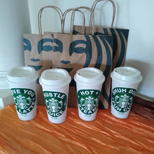 Load image into Gallery viewer, 4 Custom Starbucks Reusable cups
