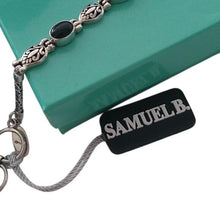 Load image into Gallery viewer, Samuel B. BJC Benham Sterling Silver Bracelet with Mabe Pearl and Onyx
