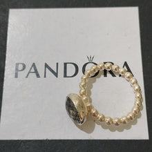Load image into Gallery viewer, Pandora Sterling Silver Dark Enchantment Black Rutilite Stackable Ring - 190619B
