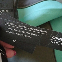 Load image into Gallery viewer, O'Neill Hyperfreak Guru Solid Board Shorts Swim Trunks Army Teal - Size 28 - NWT
