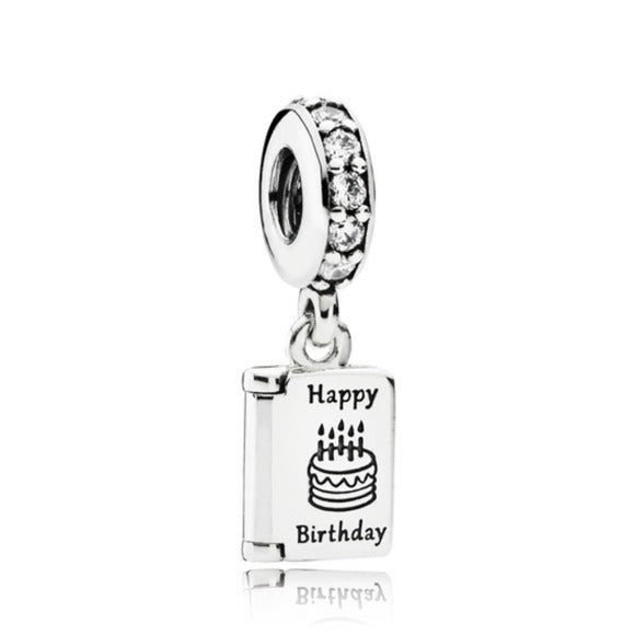 Pandora Sterling Silver Birthday Wishes Card with Clear Zirconia - 791723cz