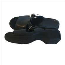 Load image into Gallery viewer, Clark's Collection Denim Blue Slip-on Sandals, Size 6
