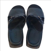 Load image into Gallery viewer, Clark's Collection Denim Blue Slip-on Sandals, Size 6
