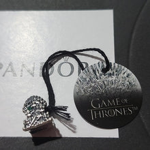 Load image into Gallery viewer, Pandora Sterling Silver GoT HBO Iron Throne Charm w/Green Crystal - 792965c01
