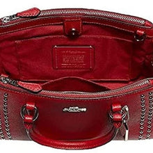 Load image into Gallery viewer, Coach F77910 Surrey Carryall with Border Rivets, Bright Cardinal/Silver
