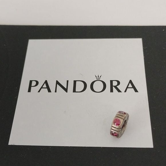 Pandora Retired Sterling Silver Red Zirconia Trinity Spacer - 790368CZR