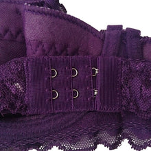 Load image into Gallery viewer, GYCL Ultrathin Underwire Push Up 3/4 Lace Bra, Purple, Size Medium 36B
