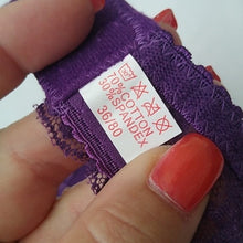 Load image into Gallery viewer, GYCL Ultrathin Underwire Push Up 3/4 Lace Bra, Purple, Size Medium 36B
