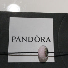 Load image into Gallery viewer, Pandora Retired Pink Murano Glass Bead with Candy Stripes - 790682
