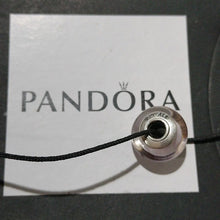 Load image into Gallery viewer, Pandora Retired Pink Murano Glass Bead with Candy Stripes - 790682
