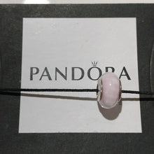 Load image into Gallery viewer, Pandora Retired Pink Murano Glass Bead with Candy Stripes - 790682
