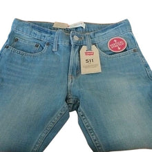 Load image into Gallery viewer, Levi's Big Boys 511 Slim Stretch Denim Blue Jeans, Dallas, size 12 Regular 26x26
