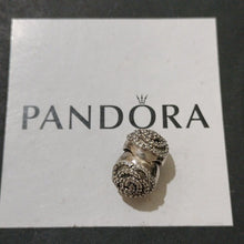 Load image into Gallery viewer, Pandora Sterling Silver Shimmering Rose Clip with Clear Zirconia - 791529cz
