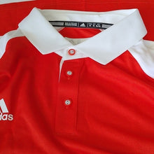 Load image into Gallery viewer, Adidas Climalite Coaches Polo, Collegiate Orange/White, size XL

