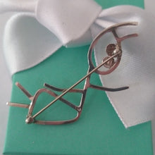 Load image into Gallery viewer, Quirky "Bend Over Backwards" 925 Sterling Silver Figural Woman Brooch Pin
