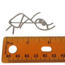 Load image into Gallery viewer, Quirky "Bend Over Backwards" 925 Sterling Silver Figural Woman Brooch Pin
