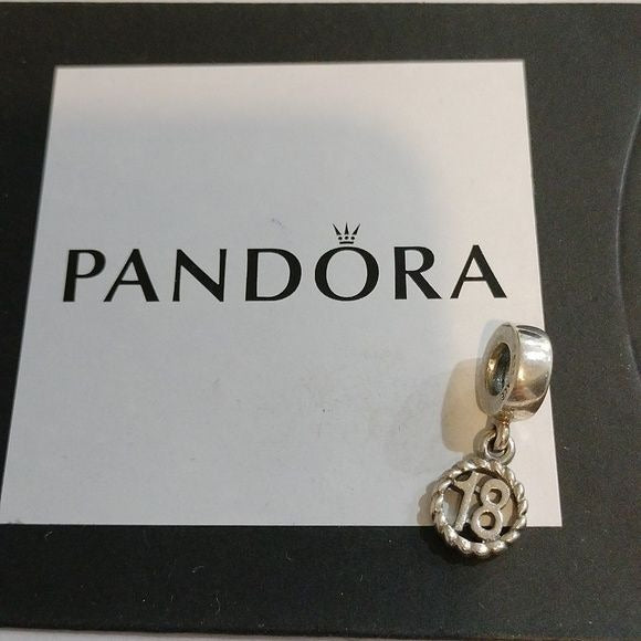 Pandora 18th Birthday Charm Sterling Silver 790495