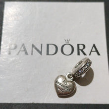 Load image into Gallery viewer, Pandora Retired Sterling Silver My Beautiful Wife Family Dangle Charm 791524cz
