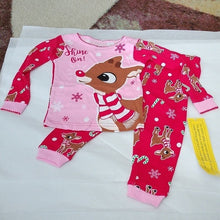 Load image into Gallery viewer, Rudolph The Red Nosed Reindeer 2 PC Long Sleeve Tight Fit Cotton Pajama Set, 2T
