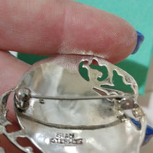 Load image into Gallery viewer, Vintage Siam Sterling Silver Niello Mekkalah Goddess of Lightening Thai Brooch
