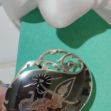 Load image into Gallery viewer, Vintage Siam Sterling Silver Niello Mekkalah Goddess of Lightening Thai Brooch
