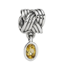 Load image into Gallery viewer, Pandora Retired Sterling Silver Tied Together Dangle with Bear Quartz - 790476BQ
