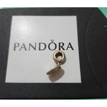 Load image into Gallery viewer, Pandora Retired Sterling Silver Spain Heart Flag Travel Dangle with Yellow and Red Enamel - 791550ENMX
