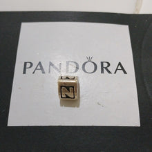 Load image into Gallery viewer, Pandora Letter N Alphabet Triangular Charm 925 Sterling Silver 790323N
