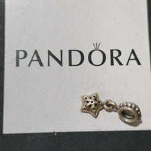 Load image into Gallery viewer, Pandora Retired Sterling Silver Pave Star Dangle Bead w/ CZ - 791024cz
