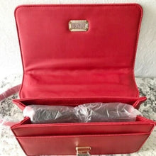 Load image into Gallery viewer, Badgely Mischka Red Quilted Crossbody Purse Bag w/ studs
