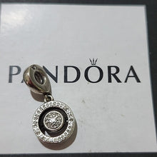 Load image into Gallery viewer, Pandora Sterling Silver Spinning Pandora Signature Dangle Charm - 797430cz
