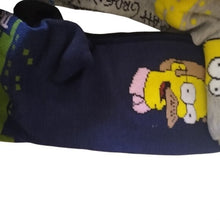 Load image into Gallery viewer, Men's Simpsons Socks, 3 pair: Homer, Bart, Flanders. sized 6-12
