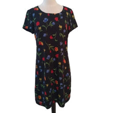 Load image into Gallery viewer, Donna Ricco Black Floral Career Dress, 10
