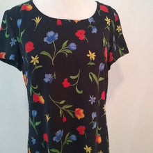 Load image into Gallery viewer, Donna Ricco Black Floral Career Dress, 10
