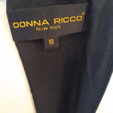Load image into Gallery viewer, Donna Ricco Black Floral Career Dress, 10
