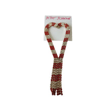Load image into Gallery viewer, BETSEY JOHNSON Christmas Holiday Crystal Candy Cane Drop Linear Earrings NEW
