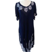 Load image into Gallery viewer, Just Love Beach Pool Cover-up Dress, Navy Multicolor, OS
