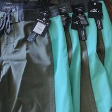 Load image into Gallery viewer, O'Neill Hyperfreak Guru Solid Board Shorts Swim Trunks Army Teal - Size 33- NWT
