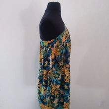 Load image into Gallery viewer, ANGIE Sunshine Blue Floral Asymmetrical Tunic Mini Dress, Size Medium
