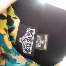 Load image into Gallery viewer, ANGIE Sunshine Blue Floral Asymmetrical Tunic Mini Dress, Size Medium
