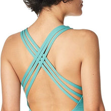 Load image into Gallery viewer, La Blanca Island Goddess Multi-Strap Crossback 1-piece Swimsuit, Aloe Green,  size 10
