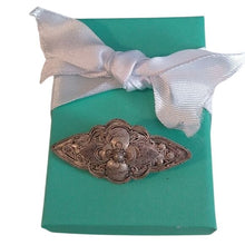 Load image into Gallery viewer, Vintage Artisan Silver Wirework Filigree Bar Brooch, tested

