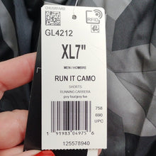 Load image into Gallery viewer, adidas Men's Standard Run It Camo Shorts, Grey/Grey, Size Extra Large 7"
