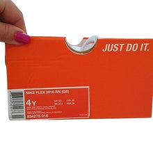 Load image into Gallery viewer, Nike Flex Running Athletic Shoes, 4Y, Dark Grey/White/Total Orange
