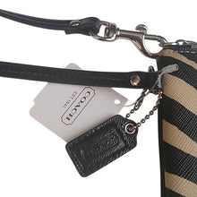 Load image into Gallery viewer, Coach F51099 Zebra Print Small Wristlet, SV/Black
