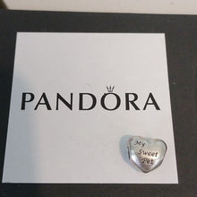 Load image into Gallery viewer, Pandora Sterling Silver My Sweet Pet Heart Bead with Animal Paw Prints -791262
